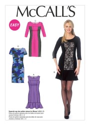 6988 PRINCESS YOKE DRESS LACE OVERLAY OR NOT PATTERN 6-14